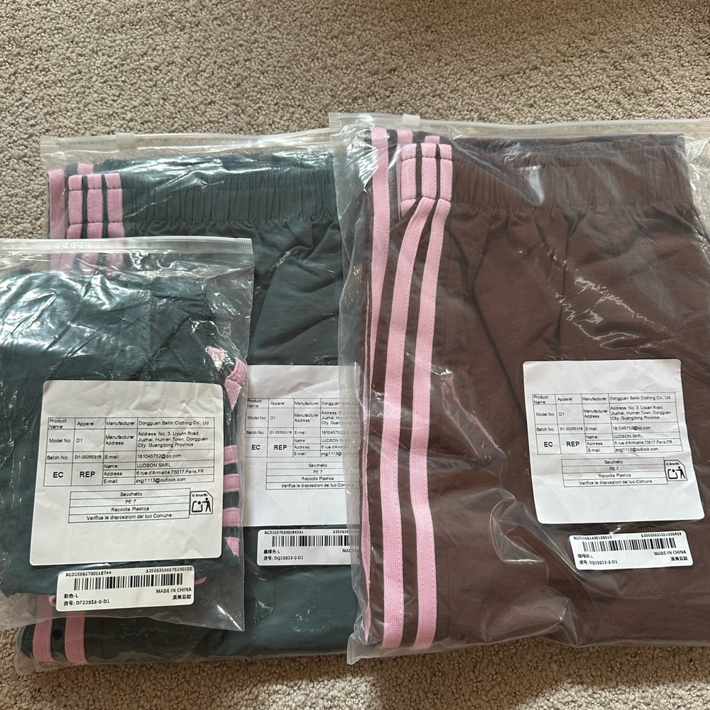 Women’s Gray Joggers with Pink Side Stripes